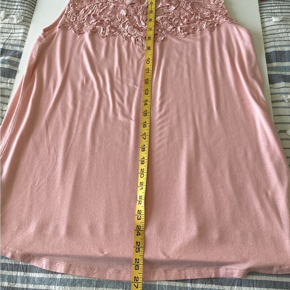 Blush, Soft Knit Top with Lace Detail - Picture 7 of 10